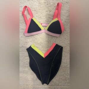 Black, Pink, and Yellow OneOne bikini